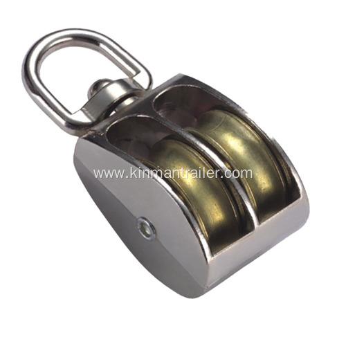 Swivel Eye Double Sheave Pulley Block